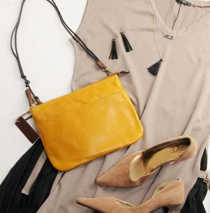 アレンヌ (HALEINE) 本革 ミニ ショルダーバッグ サコッシュ